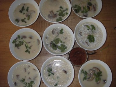 Coconut mushroom soup