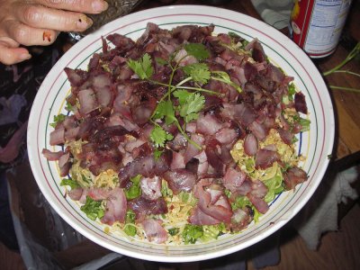 Noodles with barbecued pork