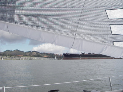 Some boats inspected the tankers up close. The restricted area for this race was extensive.  086.jpg