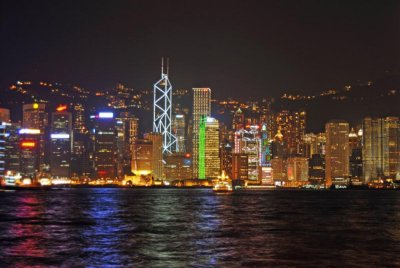Hong Kong Harbour by night