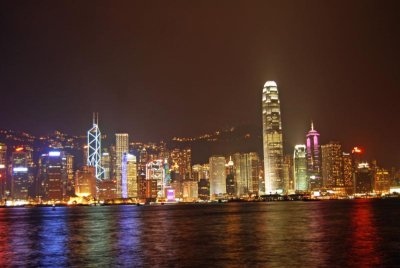 Hong Kong Harbour by night