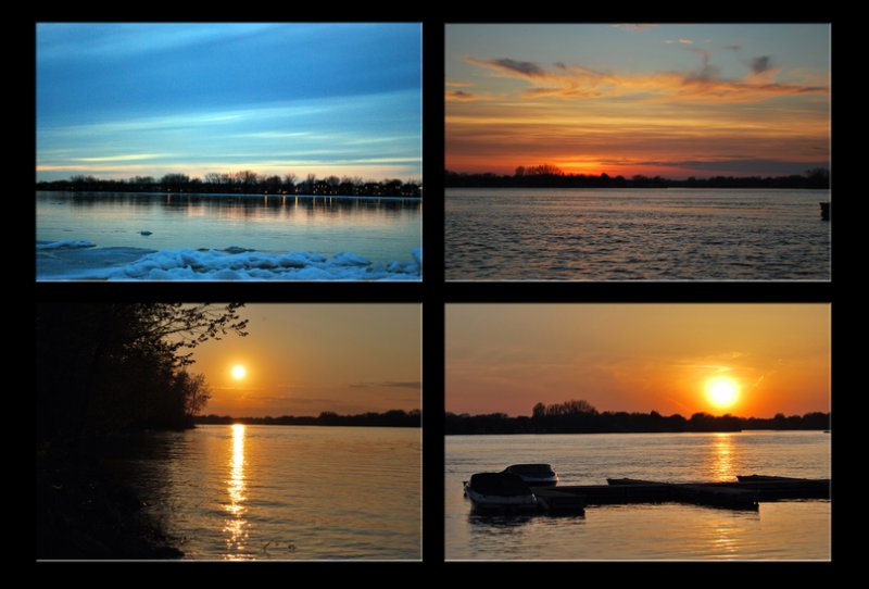 Four sunsets