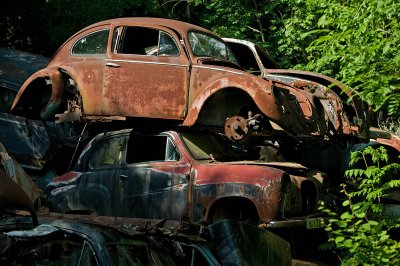 An amazing vintage car dump