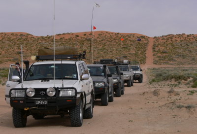 The group nearing end of crossing