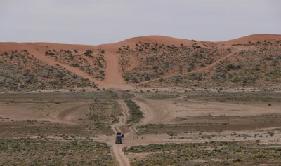 Approach to Big Red. Last Dune crossing of the Simpson