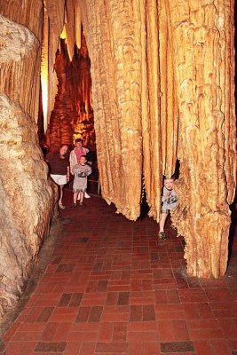 Stalactite over brick walk