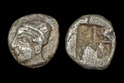 Phocaea - silver 1/4 obol 5mm diameter .1g - 6th Cent. BC