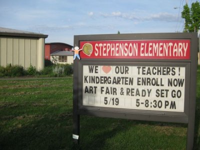 Visit to the local grade school