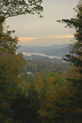 Lake Windermere from footpath to Orrest Head