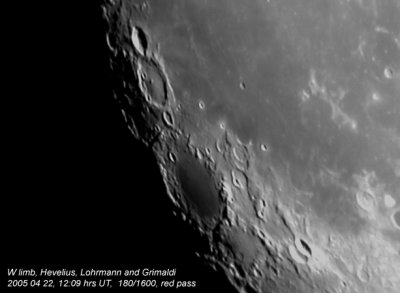Luna W limb 2005 04 22 12 09 hrs UT 180 1600 ToUcam red pass