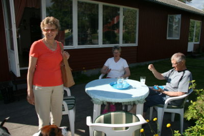 Birgitta, Elma och Lars efter utflykten till Dundret