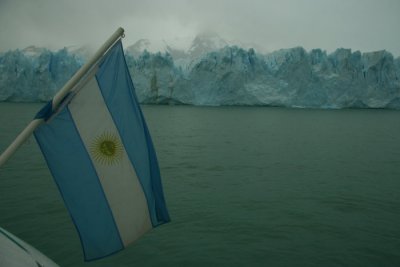 Argentinska flaggan var hissad