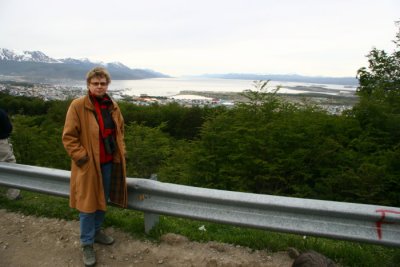Utsikt ver Ushuaia, det var sol och vindstilla