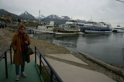 Frn hamnen med turistbtar i bakgrunden