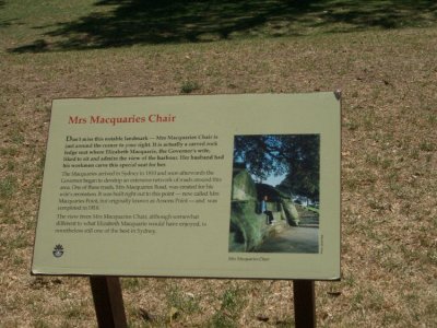 Mrs Macquaries Chair