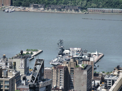 Retired Aircraft Carrier Intrepid photographed from Top of the Rock