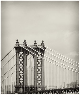Manhattan Bridge and the Empire State Building