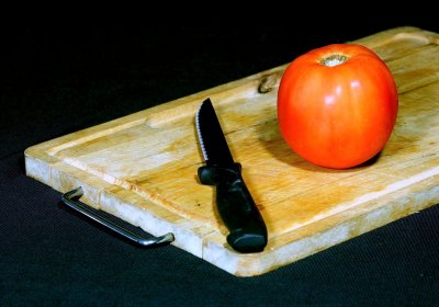 tomato on the cutting board  .jpg
