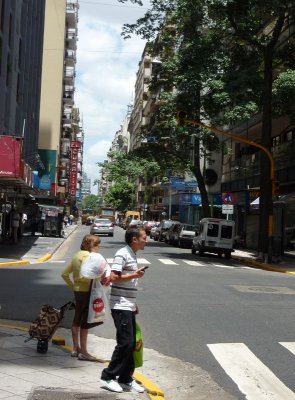 Street corner in Recoleta, Buenos Aires, Ar