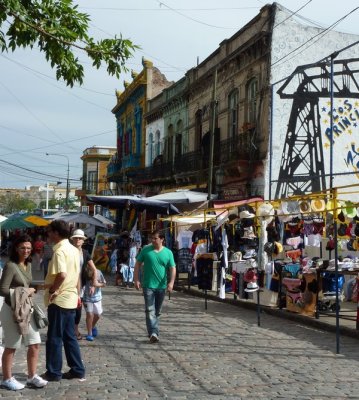 Sunday market in La Boca, Buenos Aires, Ar