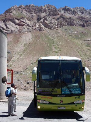 By the Argentine border shed in the pass from Santiago, Ch to Mendoza, Ar