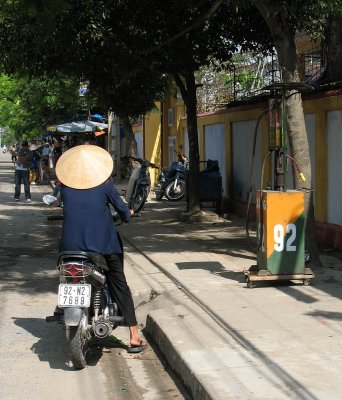 Gasing up in HoiAn, Vietnam