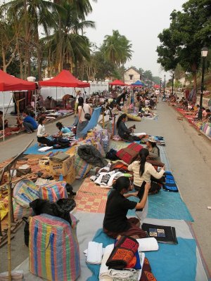 Setup for Night Market,Luang Prabang, Laos