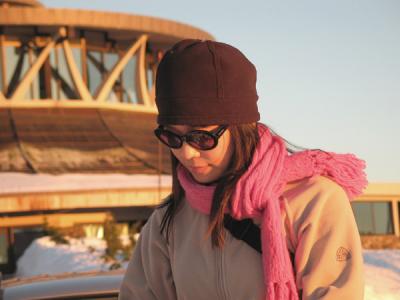 Observation deck behind