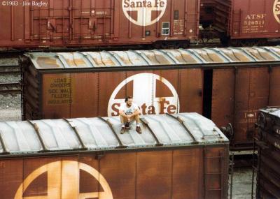 On top of a box car