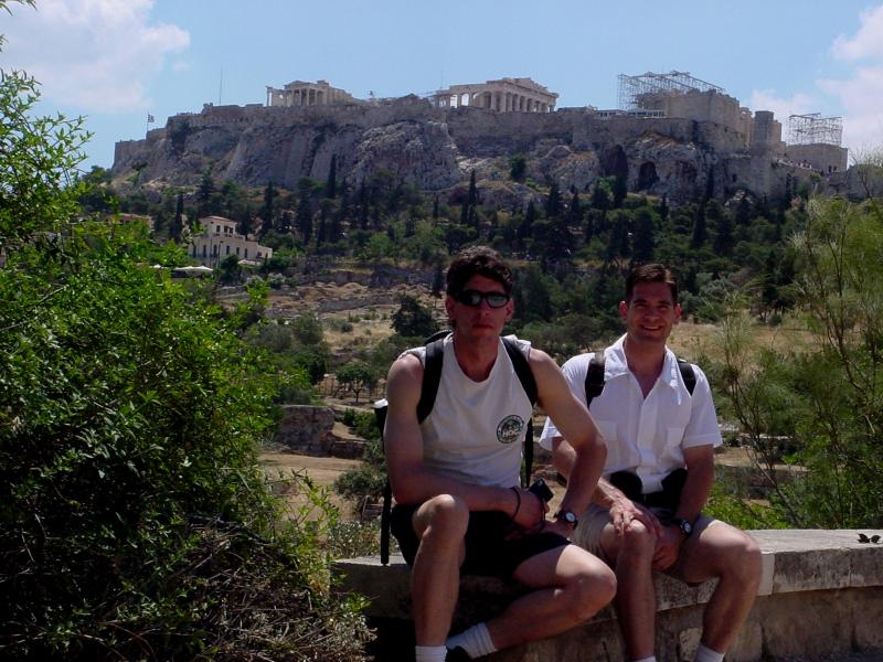Jerome and Me in Front of the Acropolis