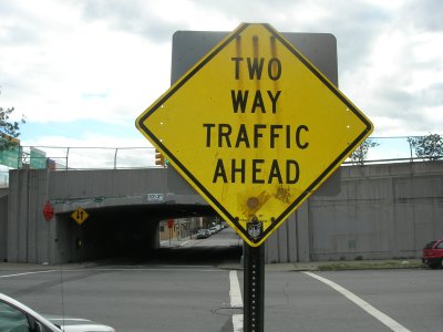 Two Way Traffic Ahead (New York City)