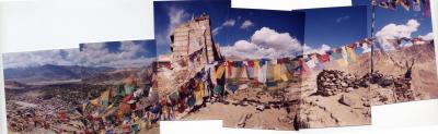 Prayer flags above Leh (1999)
