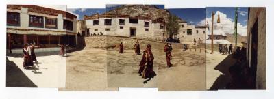 Monks rehearsing for festival, Ladakh, India (1994)