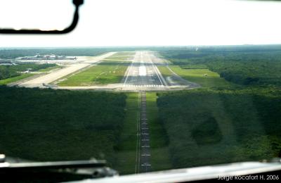 Short final to runway 12