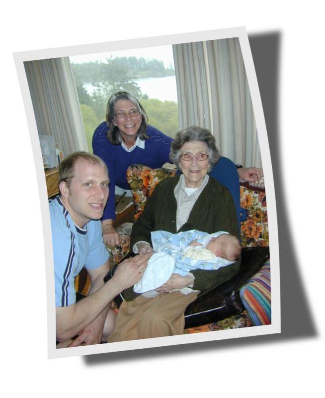 Four generations.  My mum Barbara me Margot my son Dave and his daughter Morgan.