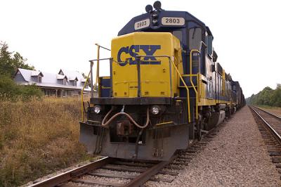 A train in my front yard