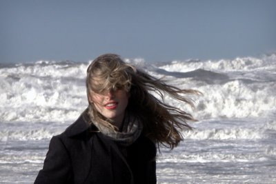 girl in storm