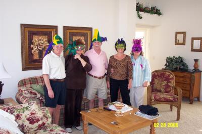 Sam, Vicky, Freddie, Peggy, Kathy - Mardi Gras 2006