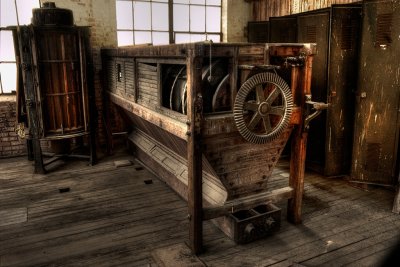 Inside the old mill...