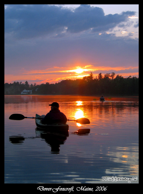 Gliding at Sun Set on the Mill Pond