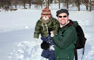 Hiching a Ride with Uncle Paul Up the Hill