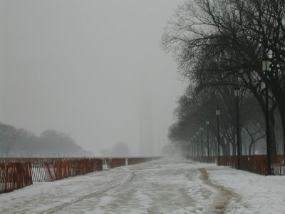 fog and monument
