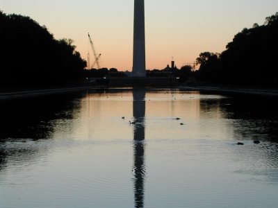 monument and reflecting pool
