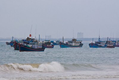 Fishing boats and Tuy Hoa