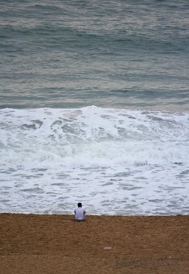 Watching the waves coming in
