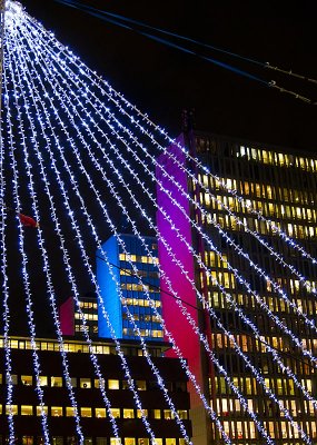Christmas lights at Sergels Torg