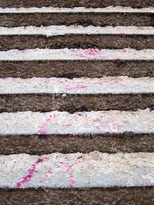 Stairs with stains
