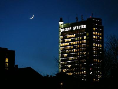 January 31: New moon over the DN Tower