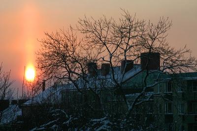 February 4: Sunrise over the city