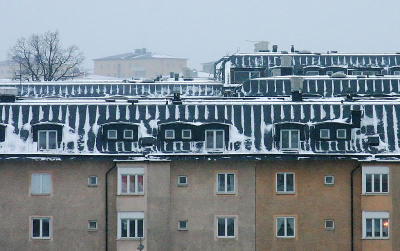 February 17: Snowy roofs